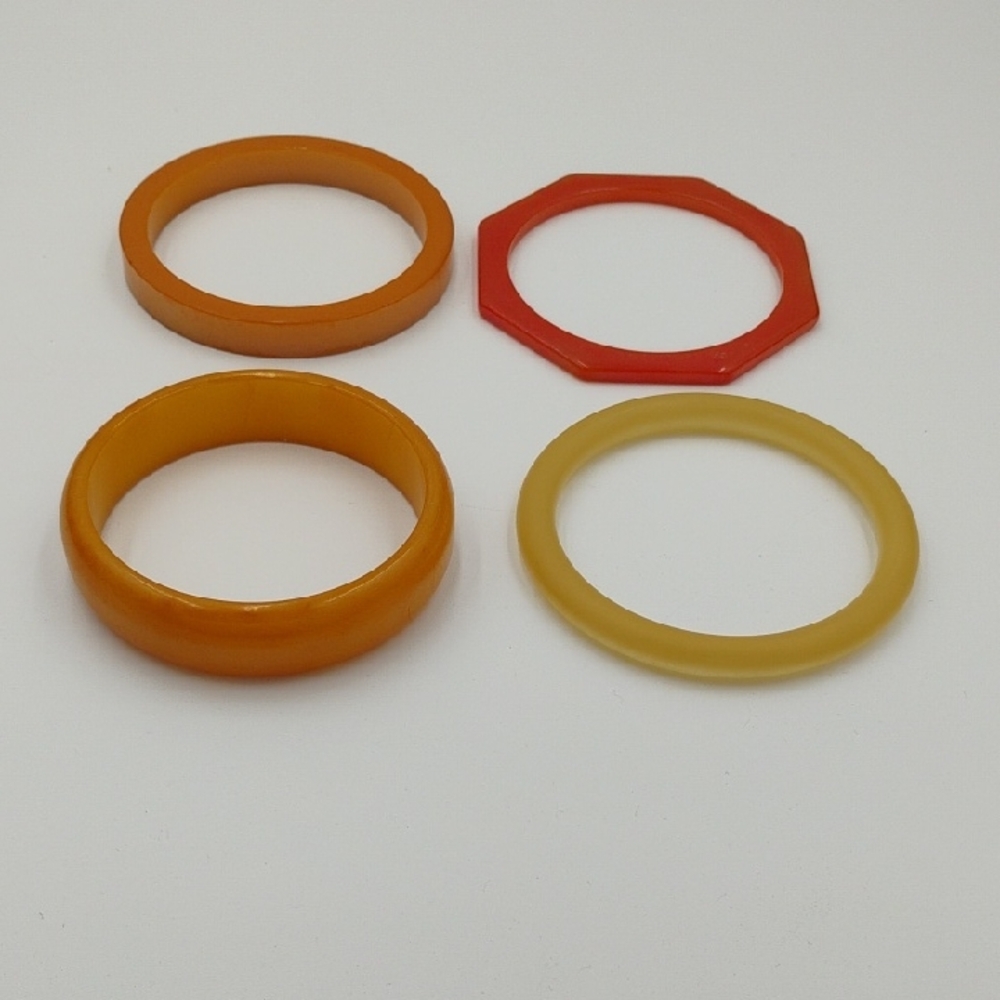 Set of Four Vintage Bakelite Bangle Bracelets